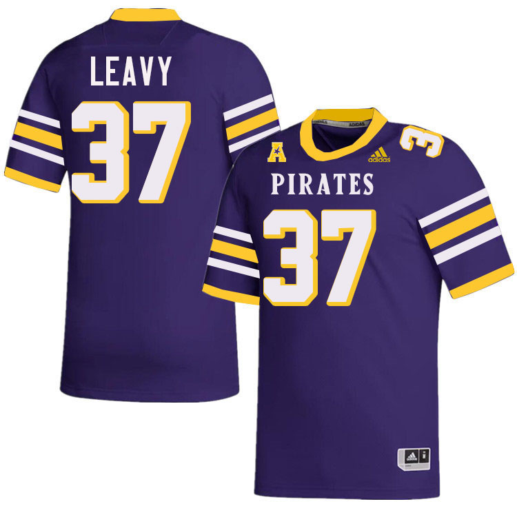 #37 Ryan Leavy ECU Jersey,East Carolina Pirates #37 Ryan Leavy Jersey Youth College-Purple